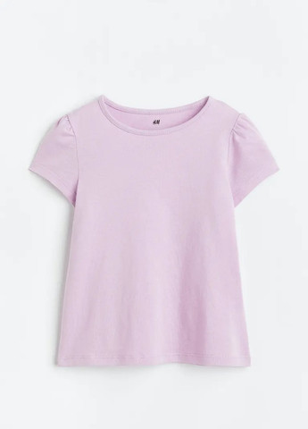 Сиреневая летняя футболка для девочки 8781 110-116 см сиреневый 65634 H&M