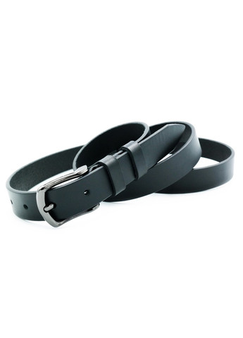 Жіночий шкіряний ремінь 2,3 х 105-125 см Чорний ua-23cmk-006 Weatro (267406521)