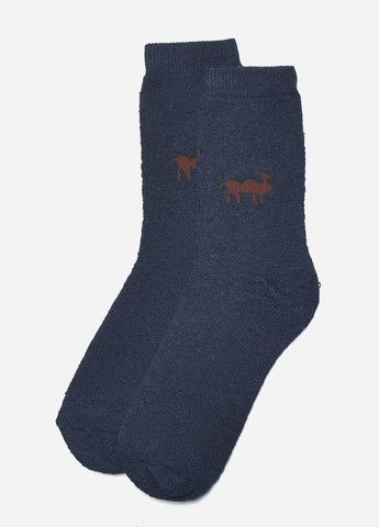 Шкарпетки чоловічі махрові темно-синього кольору розмір 42-48 Let's Shop (267167100)