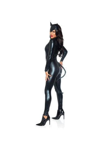 Чорний костюм кішки frisky feline costume, small Leg Avenue
