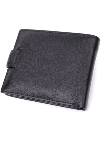 Горизонтальный бумажник среднего размера из натуральной кожи 22454 Черный st leather (278001033)