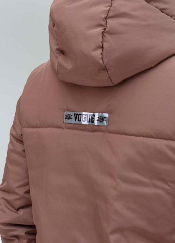 Темно-бежевая демисезонная женская куртка весенняя большого размера SK