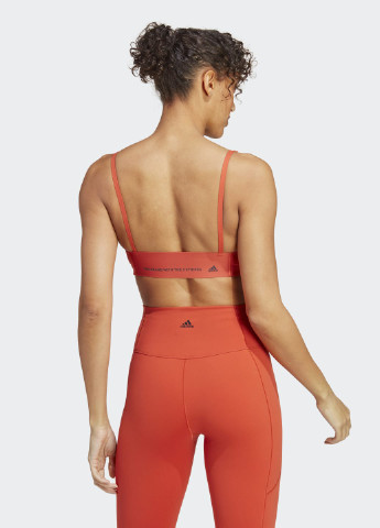 Красный спортивный бра yoga studio light-support adidas