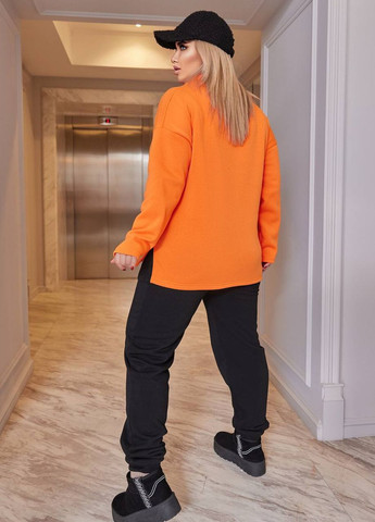 Женский теплый костюм цвет оранжевый/черный р.50/52 448219 New Trend (274531842)