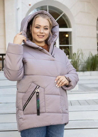 Лавандова зимня зимова жіноча куртка великого розміру SK