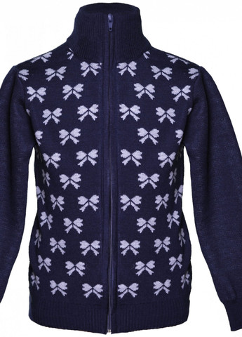 Синий зимний светри кофта на дівчинку (бантики)17810-709 Lemanta