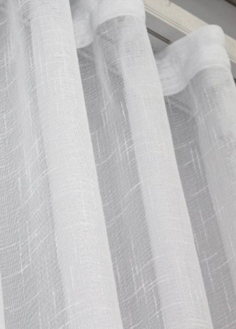Тюль готовий пошитий білий однотонний льон на тасьмі, ширина 400 см, висота 250 см No Brand (258655935)