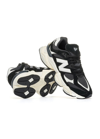 Чорні Осінні кросівки чоловічі, вьетнам New Balance 9060 Black White
