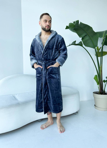 Теплий чоловічий халат з капюшоном Vakko (267431050)