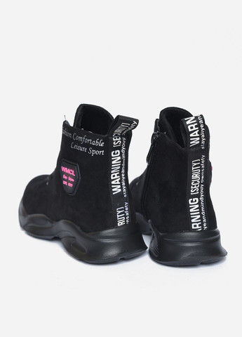 Черные кэжуал осенние ботинки детские демисезонные черного цвета Let's Shop