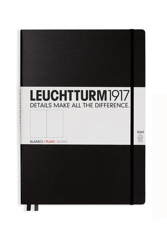 Блокнот Master Slim A4+, чорний, чисті аркуші Leuchtturm1917 (269901227)