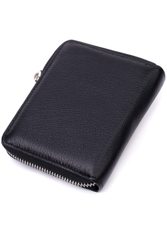Відмінний жіночий гаманець з натуральної шкіри 22449 Чорний st leather (277980487)