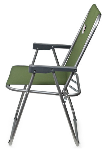 Розкладне крісло з підлокітниками стілець складаний для відпочинку дачі пікніка кемпінгу 49х50х79 см (474142-Prob) Олива Unbranded (257431276)