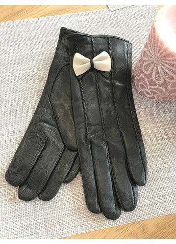 Женские кожаные перчатки чёрные 373s1 S Shust Gloves (261486907)