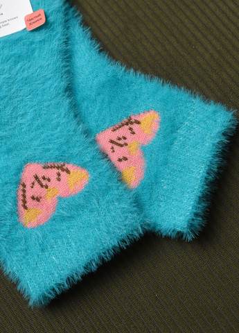 Шкарпетки дитячі для дівчинки норка бірюзового кольору Let's Shop (267723437)