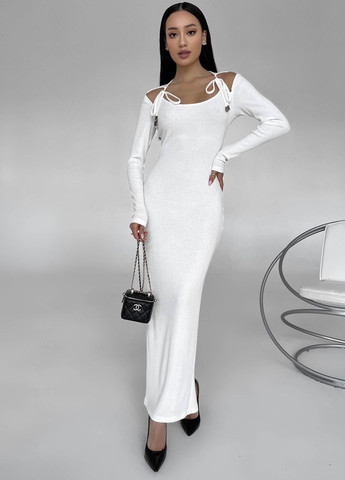 Белое праздничный, вечернее элегантное платье бежевого цвета Jadone Fashion