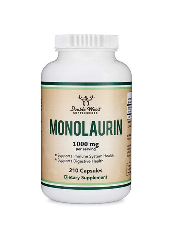 Double Wood Monolaurin 1000 mg 210 Caps Double Wood Supplements (260479049)