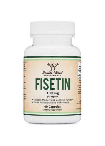 Double Wood Fisetin 100 mg 60 Caps Double Wood Supplements (266342596)
