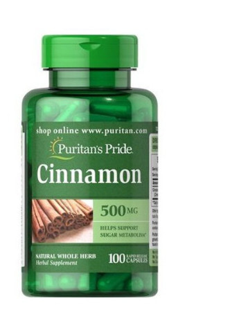 Puritan's Pride Cinnamon 500 mg 100 Caps PTP-14020 Puritans Pride (256722245)