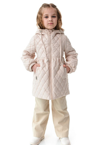 Бежевая демисезонная куртка демисезонная для девочки 9018 98 см бежевый 67659 Suzie