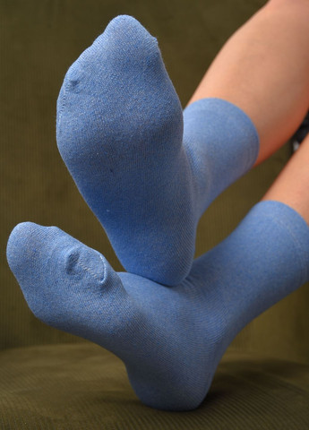 Носки женские демисезонные голубого цвета размер 35-41 Let's Shop (277983315)
