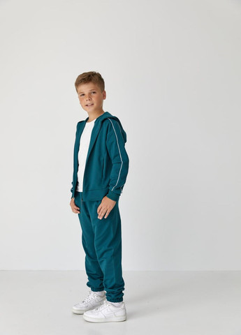 Дитячий спортивний костюм для хлопчика зелений р.110 439047 New Trend (260491700)