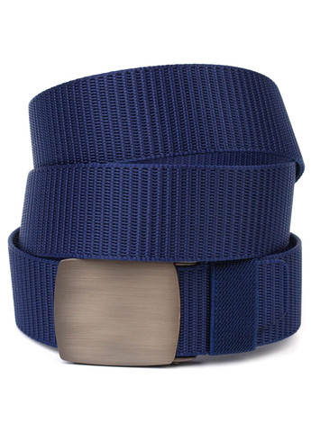 Надежный мужской ремень с металлической пряжкой из текстиля 20596 Синий Vintage (260359837)