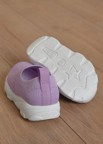 Сиреневые демисезонные кроссовки детские для девочки сиреневого цвета текстиль Let's Shop