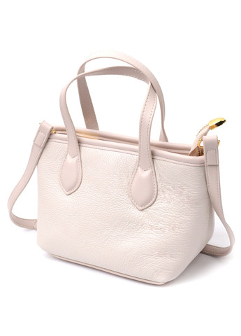 Компактная женская сумка из натуральной кожи 22284 Белый Vintage (276457593)