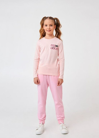 Розовая детский лонгслив | 95% хлопок | демисезон | 122, 128, 134, 140 | комфортно и стильно розовый Smil