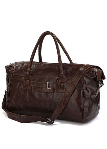 Дорожня шкіряна сумка 14053 Темно-коричневий Vintage (271813503)