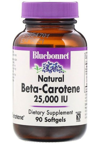 Beta Carotene 25.000 UI 90 Softgels BLB0316 Bluebonnet Nutrition (256719689)