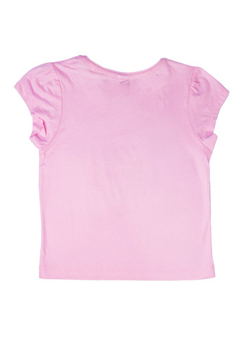 Комбинированная детская летняя пижама для девочки с рисунком 122-128 розовый Palomino