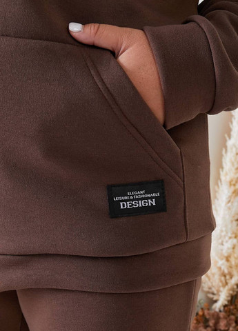 Жіночий теплий костюм на флісі колір шоколад р.48/50 442868 New Trend (265014111)