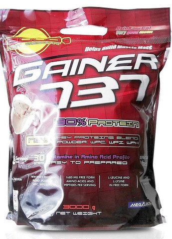 Гейнер Gainer 737 (30% protein ) 3000 g (Cookies) Megabol (276977410)