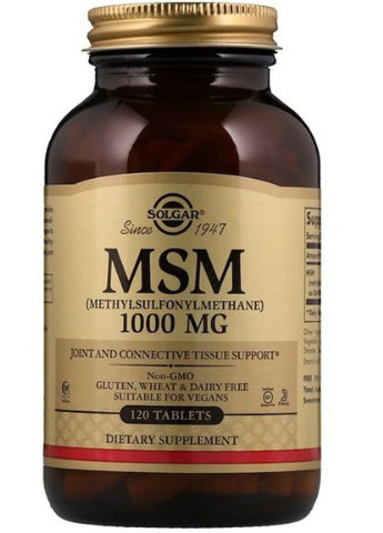 MSM 1000 mg 120 Tabs Solgar (256723954)