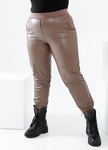 Жіночі утеплені брюки з еко-шкіри Hand Made (257092403)
