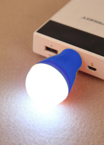 USB LED Лампочка 2W / 5В, Портативна світлодіодна USB лампа для павербанка, Синя Martec (256900198)