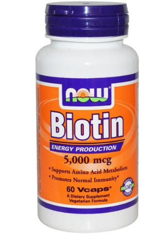 Biotin 5000 mcg 60 Veg Caps Now Foods (256722852)