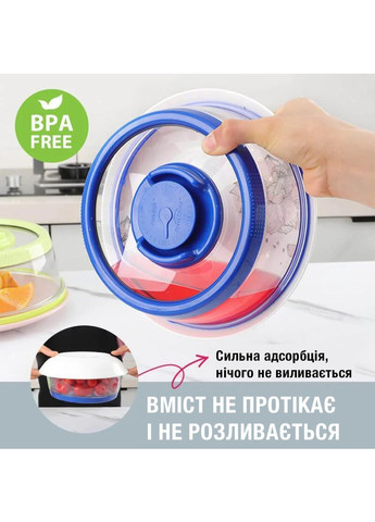 Вакуумная многоразовая крышка для продуктов Vacuum Food Sealer 19 см Kitchen Master (272797311)