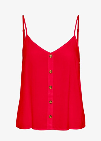 Майка женская на бретельках с пуговицами Красная Only — 265331348
