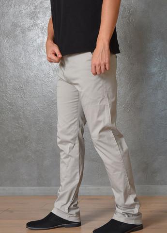 Бежевые джинсовые демисезонные прямые брюки Let's Shop