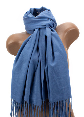 Женский однотонный шарф с бахромой, темно-голубой Corze gs-1012 (269449229)