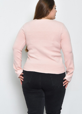 Пудровий зимовий светр жіночий пудрового кольору пуловер Let's Shop