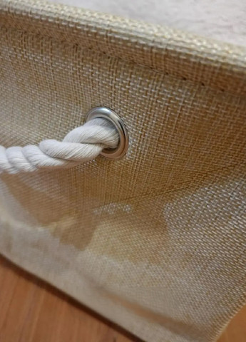 Органайзер короб бокс ящик з ручками для зберігання речей одягу білизни іграшок аксесуарів 36х27х16 см (475651-Prob) Бежевий Unbranded (269691123)