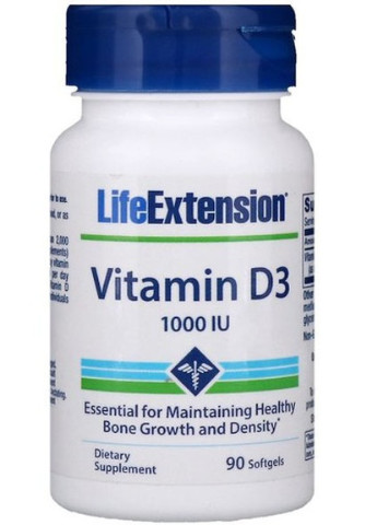 Vitamin D3 1000 IU 90 Softgels LEX-17539 Life Extension (256725039)