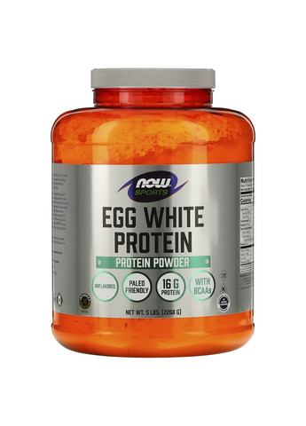 Протеин из Яичного Белка Egg White Protein - 2268г Now Foods (277371494)