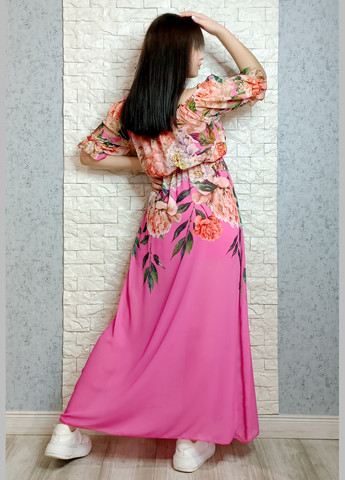 Рожева кежуал сукня Moda Italia з квітковим принтом