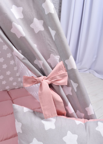 Вигвам Для Дівчатка пудровий зірочки дитячий намет з м'яким килимком і подушкою, підвіска серце в подарунок Украина (256947360)