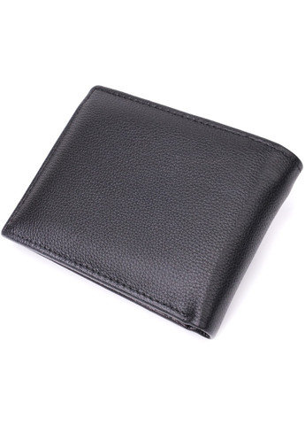 Компактное мужское портмоне из натуральной кожи 22486 Черный st leather (277980430)